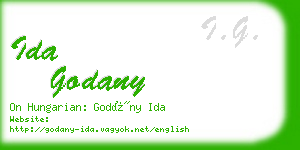 ida godany business card